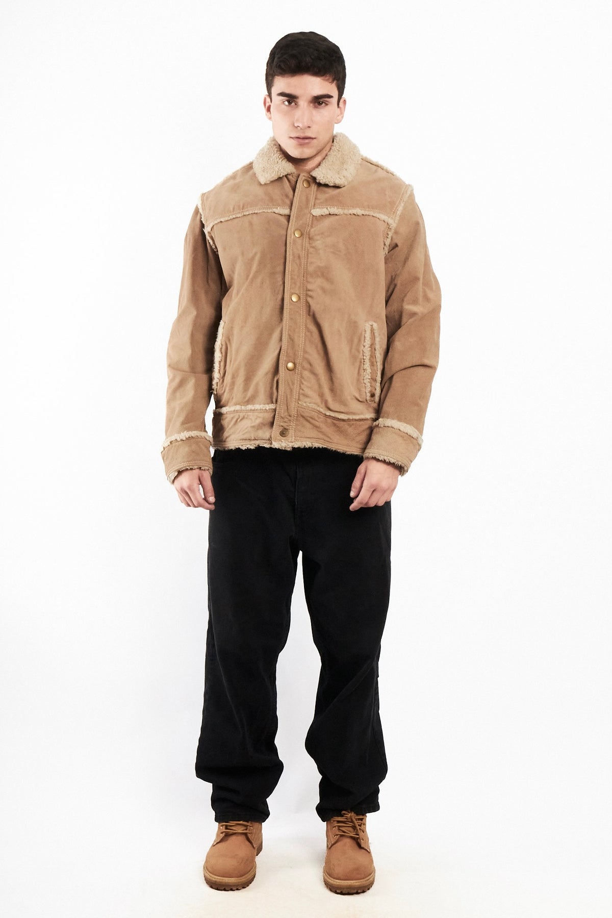 2000 Vintage Suede Sherpa Jacket (M/L)