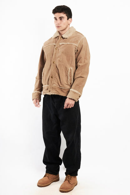 2000 Vintage Suede Sherpa Jacket (M/L)
