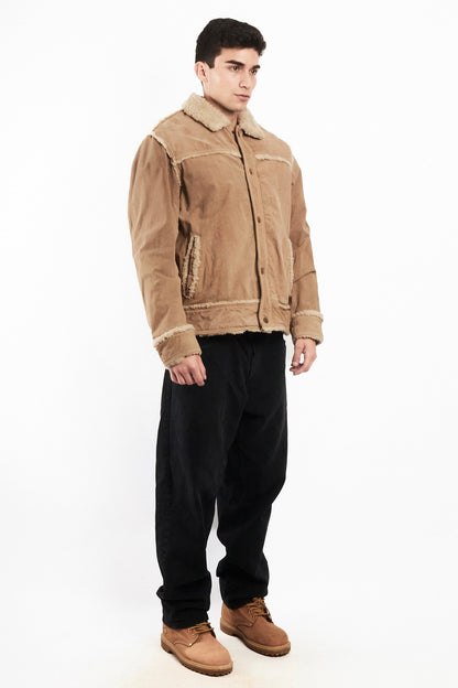 2000 Vintage Suede Sherpa Jacket (M/L)