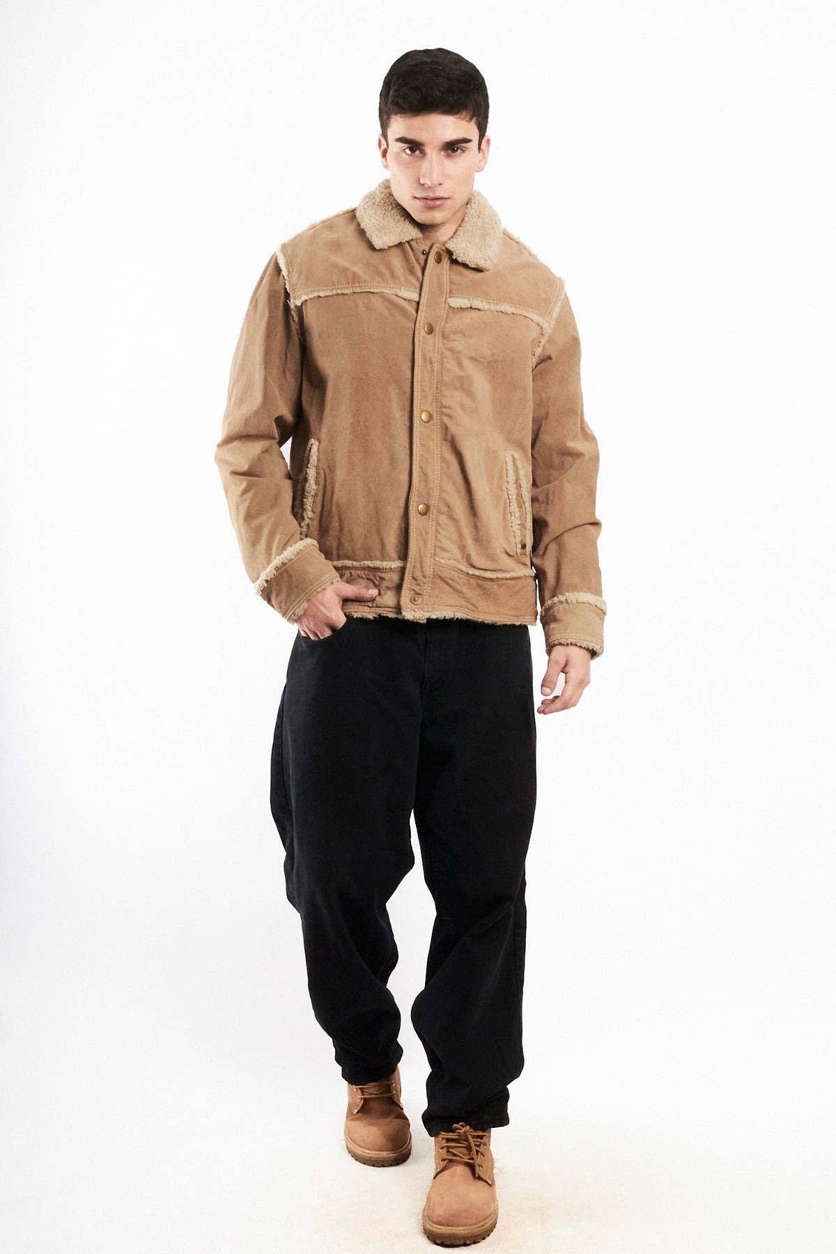 2000 Vintage Suede Sherpa Jacket (M/L)