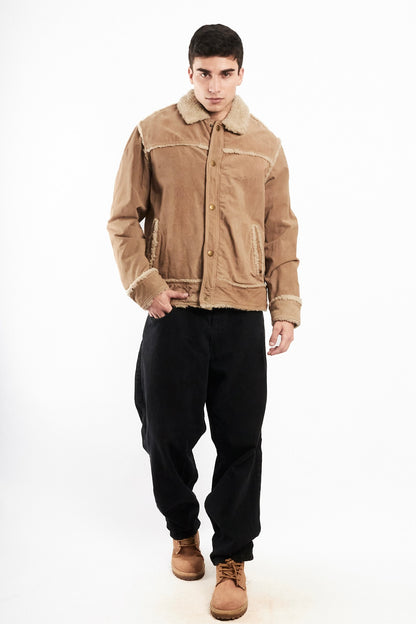 2000 Vintage Suede Sherpa Jacket (M/L)