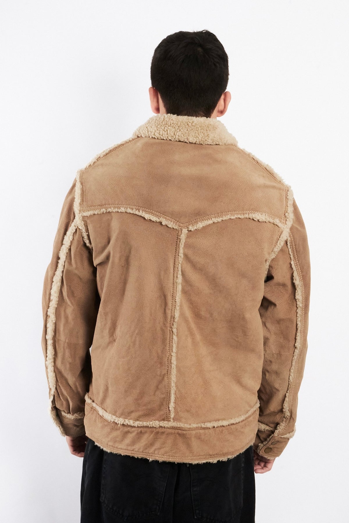 2000 Vintage Suede Sherpa Jacket (M/L)