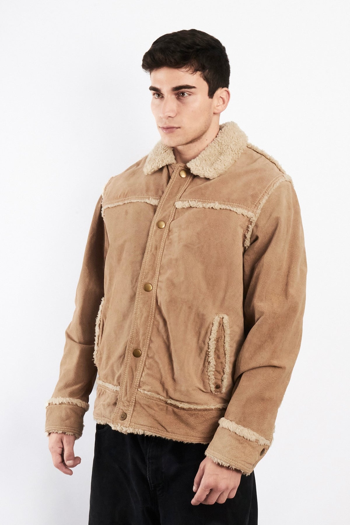 2000 Vintage Suede Sherpa Jacket (M/L)