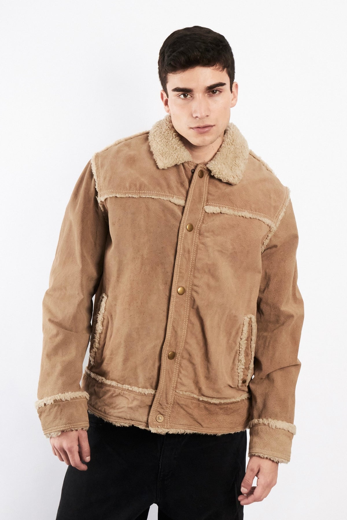 2000 Vintage Suede Sherpa Jacket (M/L)