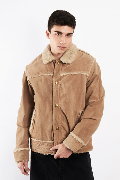 2000 Vintage Suede Sherpa Jacket (M/L)