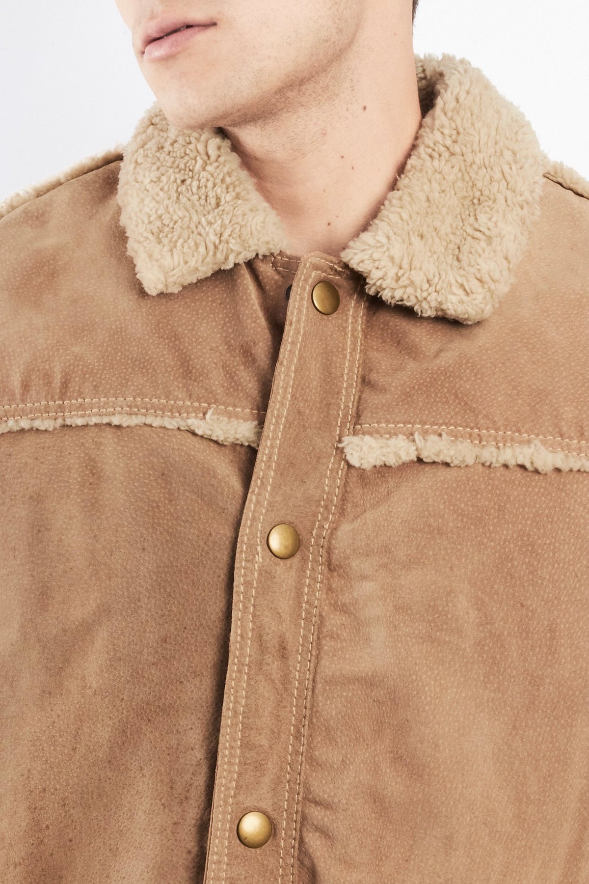 2000 Vintage Suede Sherpa Jacket (M/L)