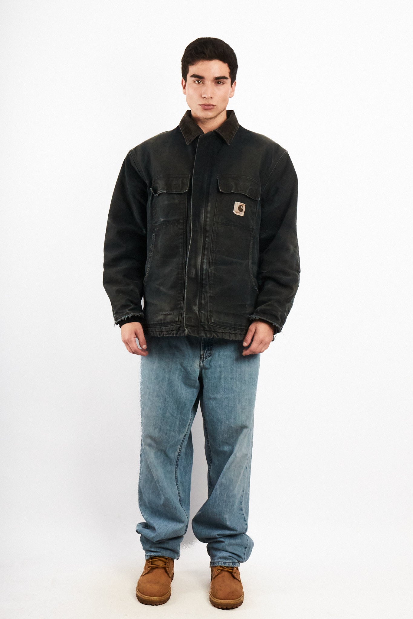 2000 Vintage Carhartt Sunfaded Black Artic jacket (M/L)