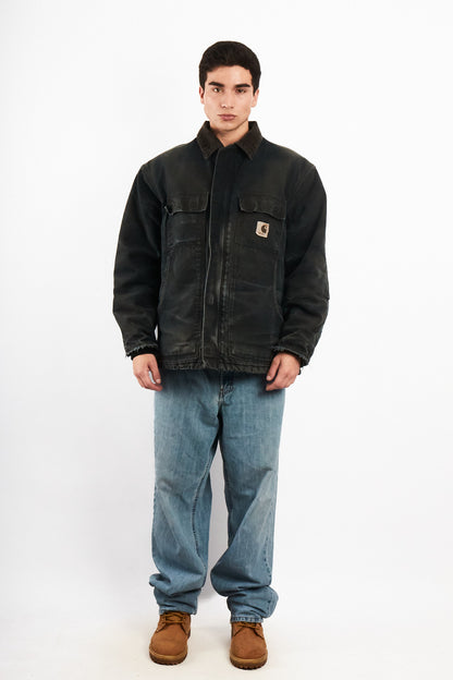 2000 Vintage Carhartt Sunfaded Black Artic jacket (M/L)