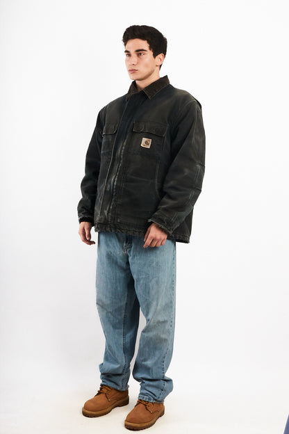 2000 Vintage Carhartt Sunfaded Black Artic jacket (M/L)