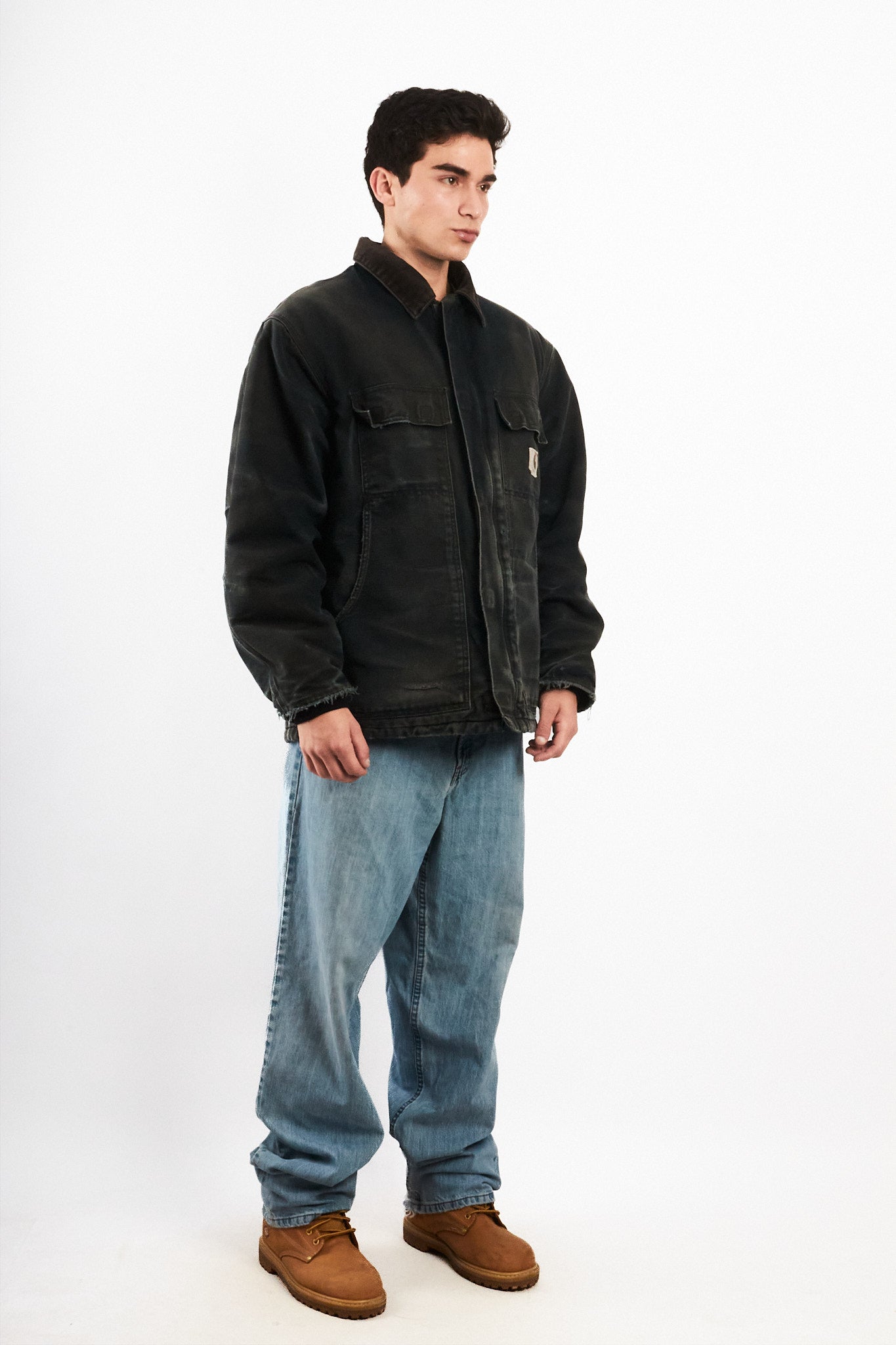 2000 Vintage Carhartt Sunfaded Black Artic jacket (M/L)