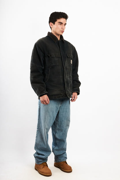 2000 Vintage Carhartt Sunfaded Black Artic jacket (M/L)
