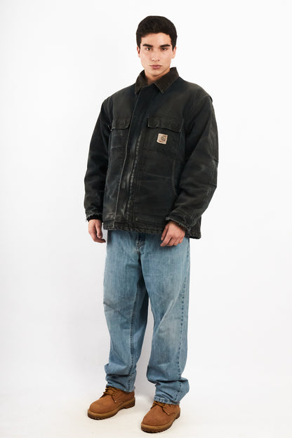 2000 Vintage Carhartt Sunfaded Black Artic jacket (M/L)