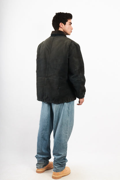 2000 Vintage Carhartt Sunfaded Black Artic jacket (M/L)