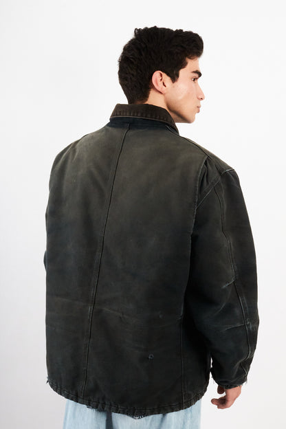 2000 Vintage Carhartt Sunfaded Black Artic jacket (M/L)
