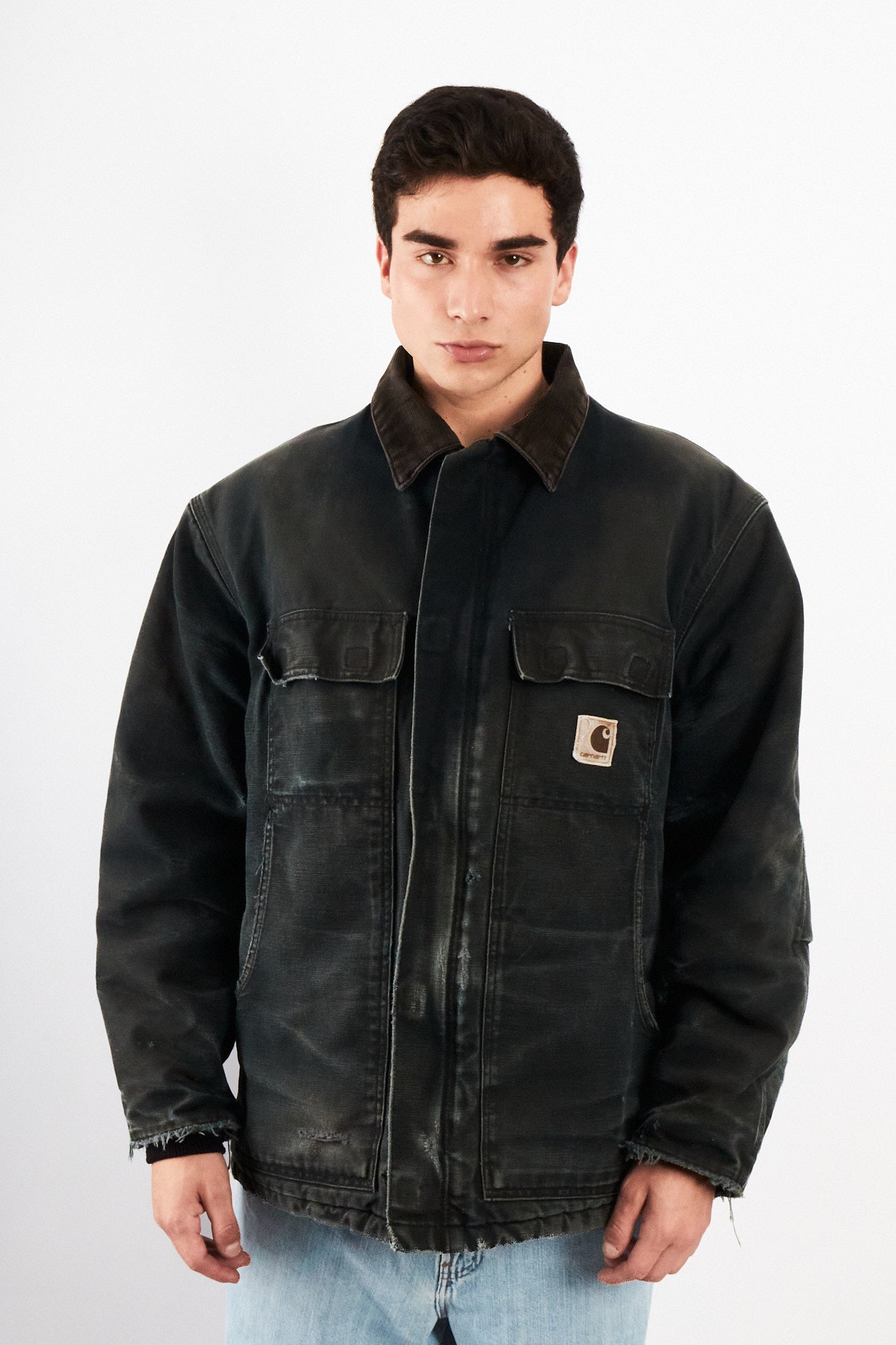 2000 Vintage Carhartt Sunfaded Black Artic jacket (M/L)