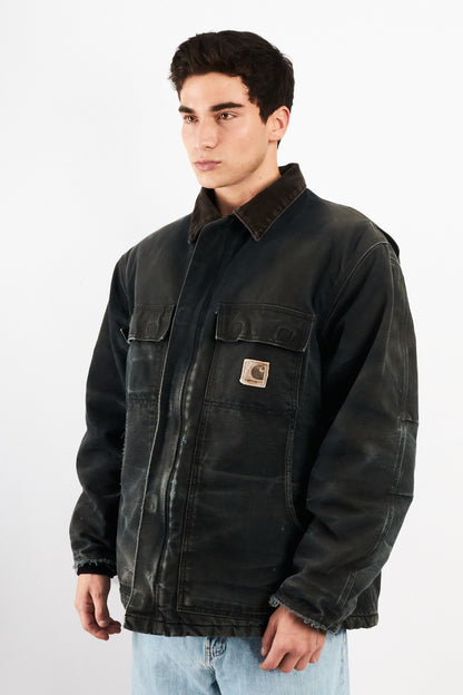 2000 Vintage Carhartt Sunfaded Black Artic jacket (M/L)