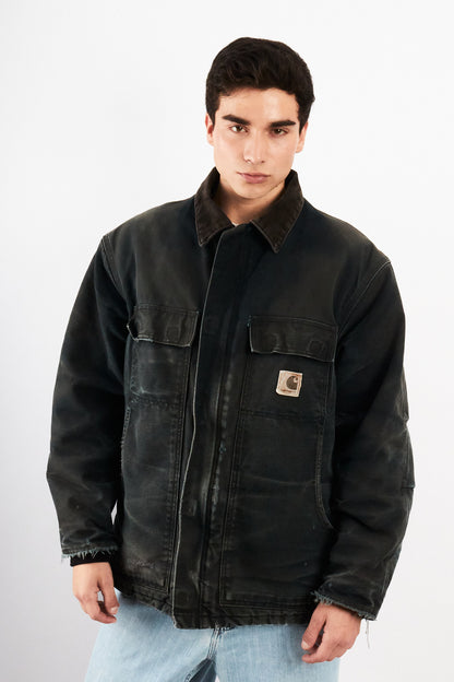 2000 Vintage Carhartt Sunfaded Black Artic jacket (M/L)