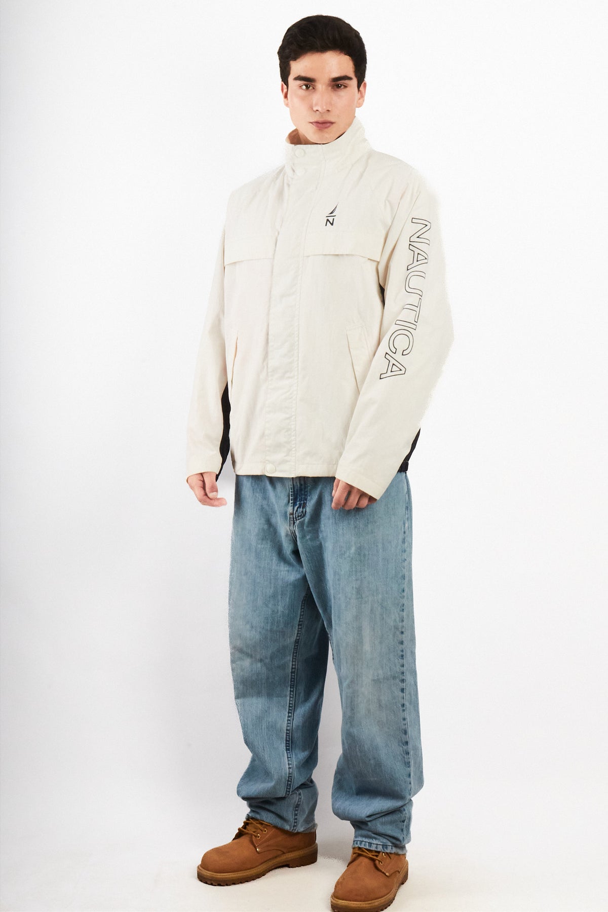 2000 Vintage Nautica Impermeable Spellout Jacket (L/XL)