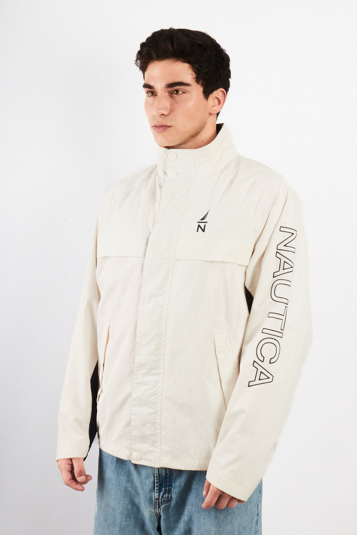 2000 Vintage Nautica Impermeable Spellout Jacket (L/XL)