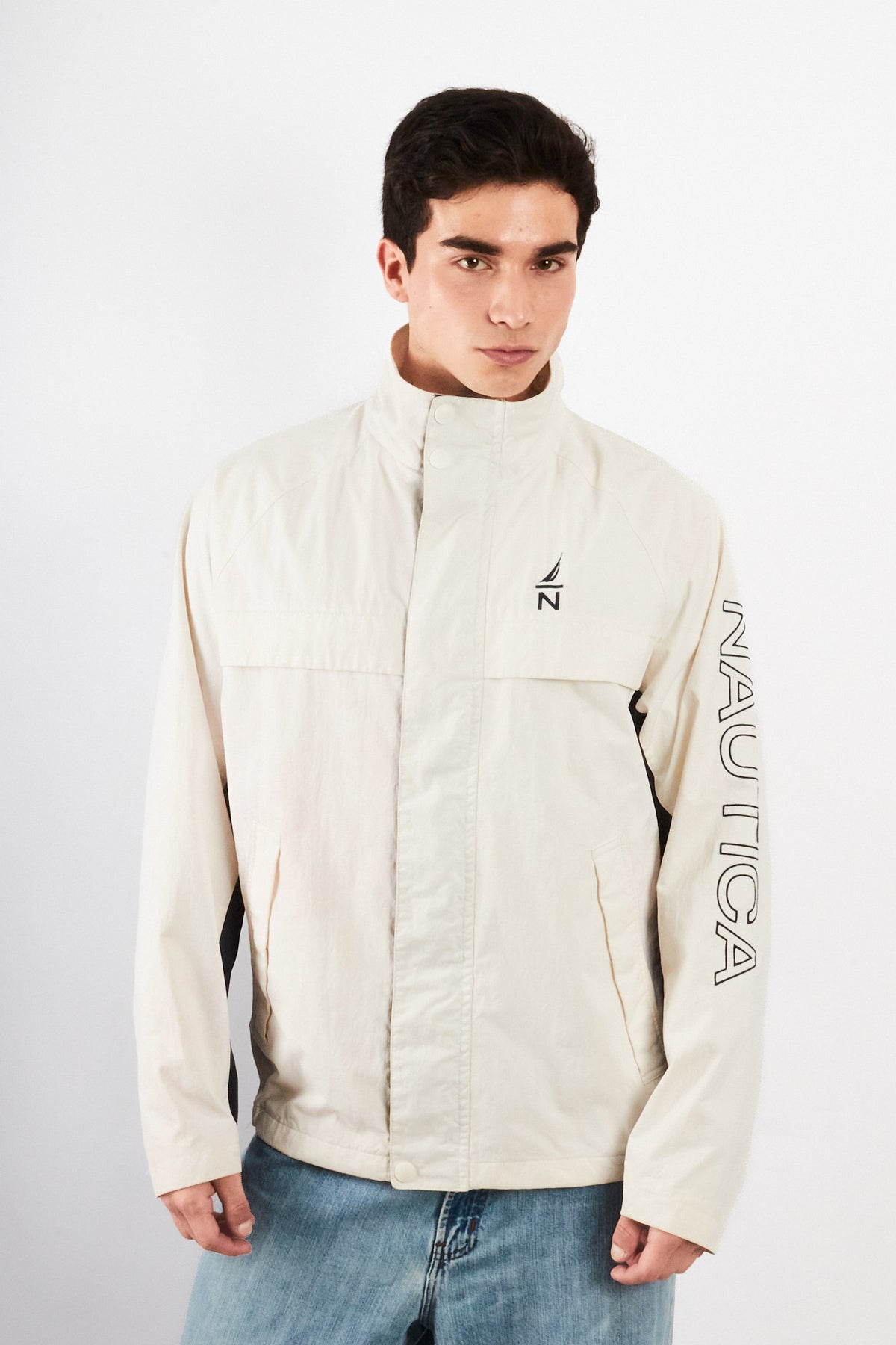 2000 Vintage Nautica Impermeable Spellout Jacket (L/XL)