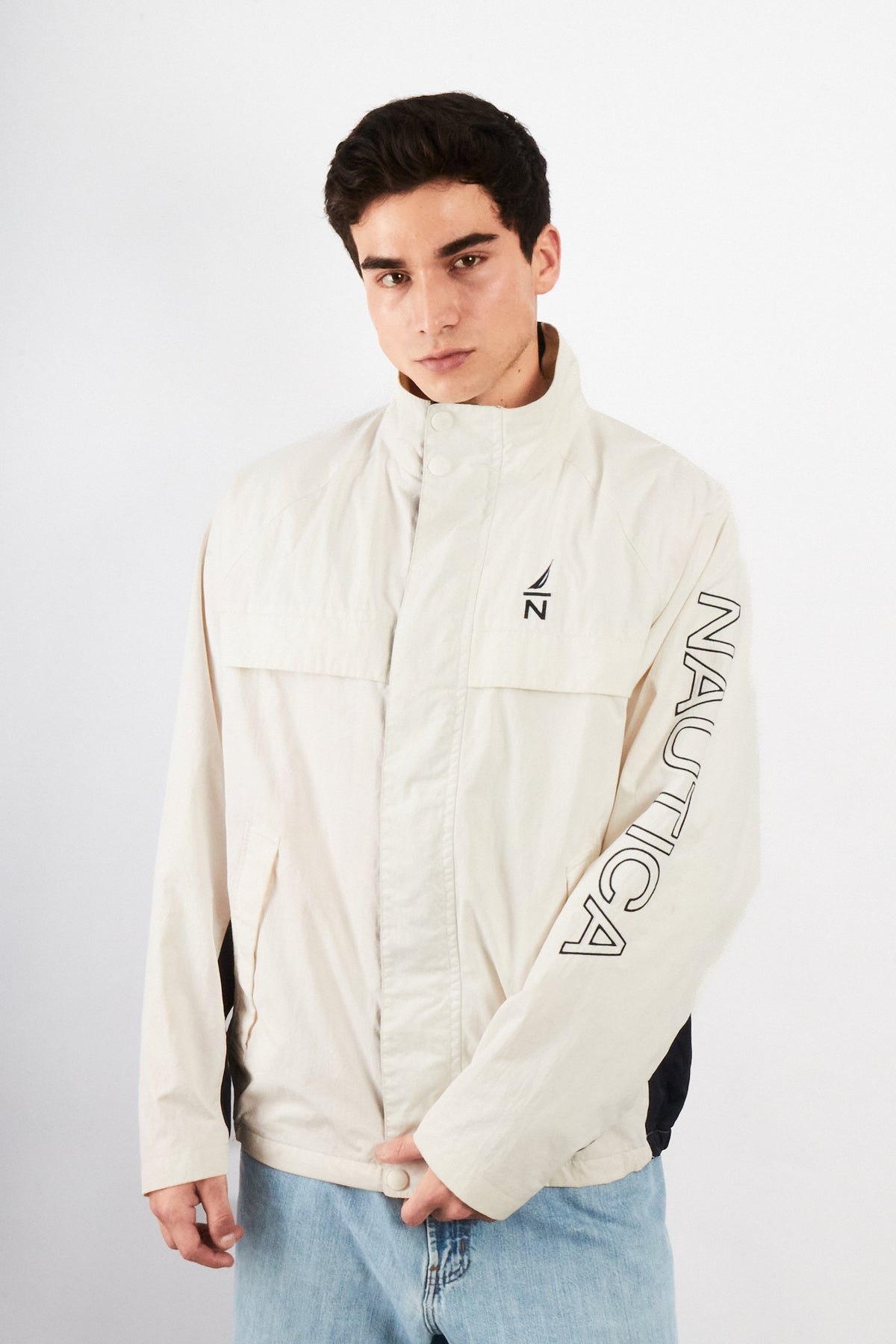 2000 Vintage Nautica Impermeable Spellout Jacket (L/XL)