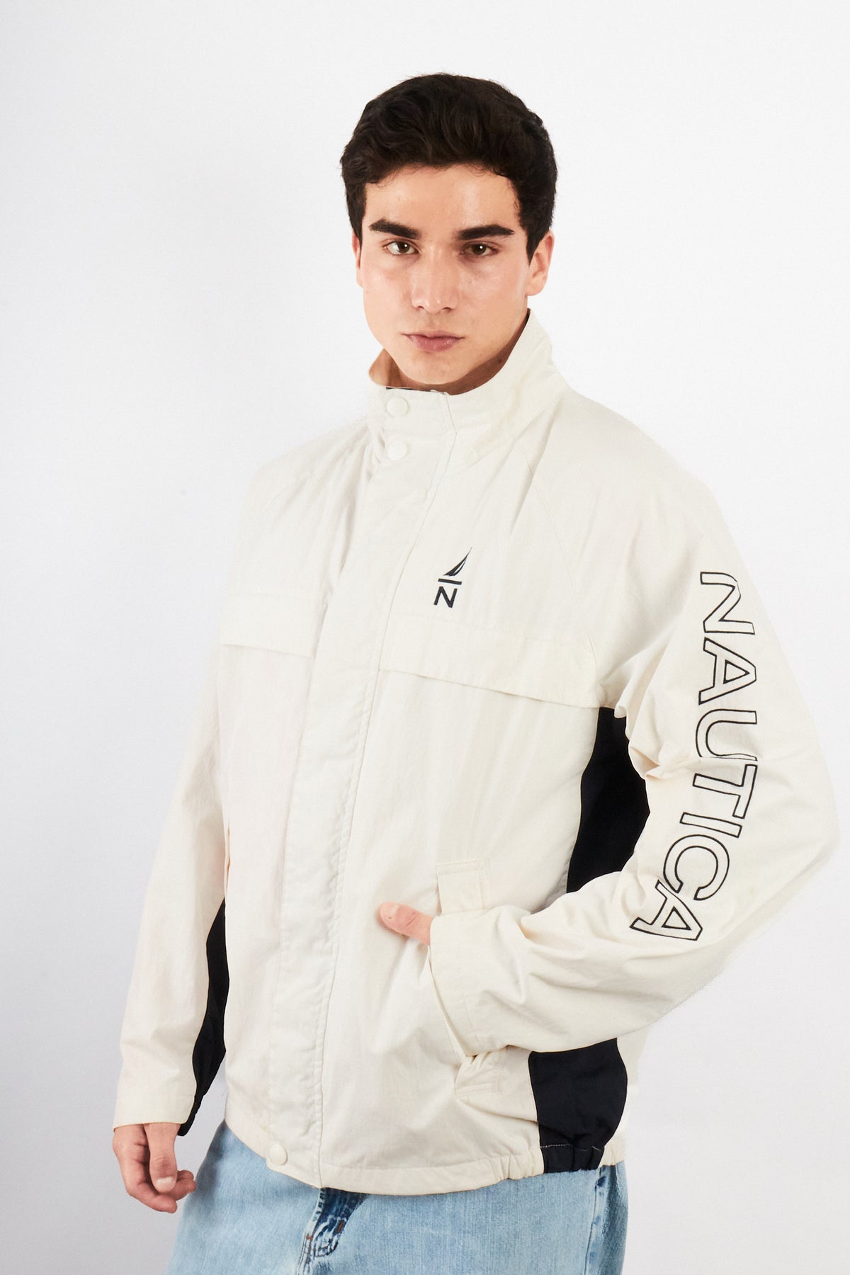 2000 Vintage Nautica Impermeable Spellout Jacket (L/XL)