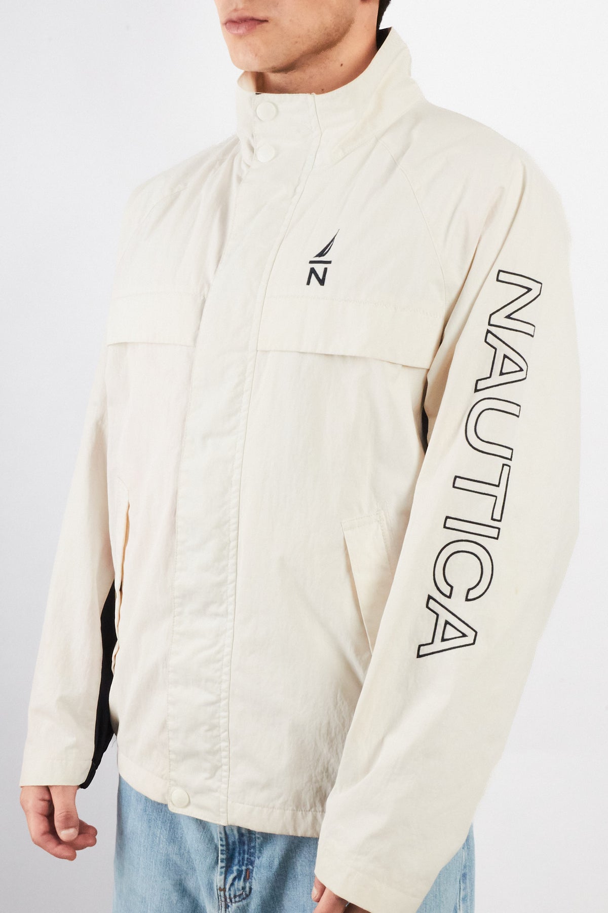 2000 Vintage Nautica Impermeable Spellout Jacket (L/XL)