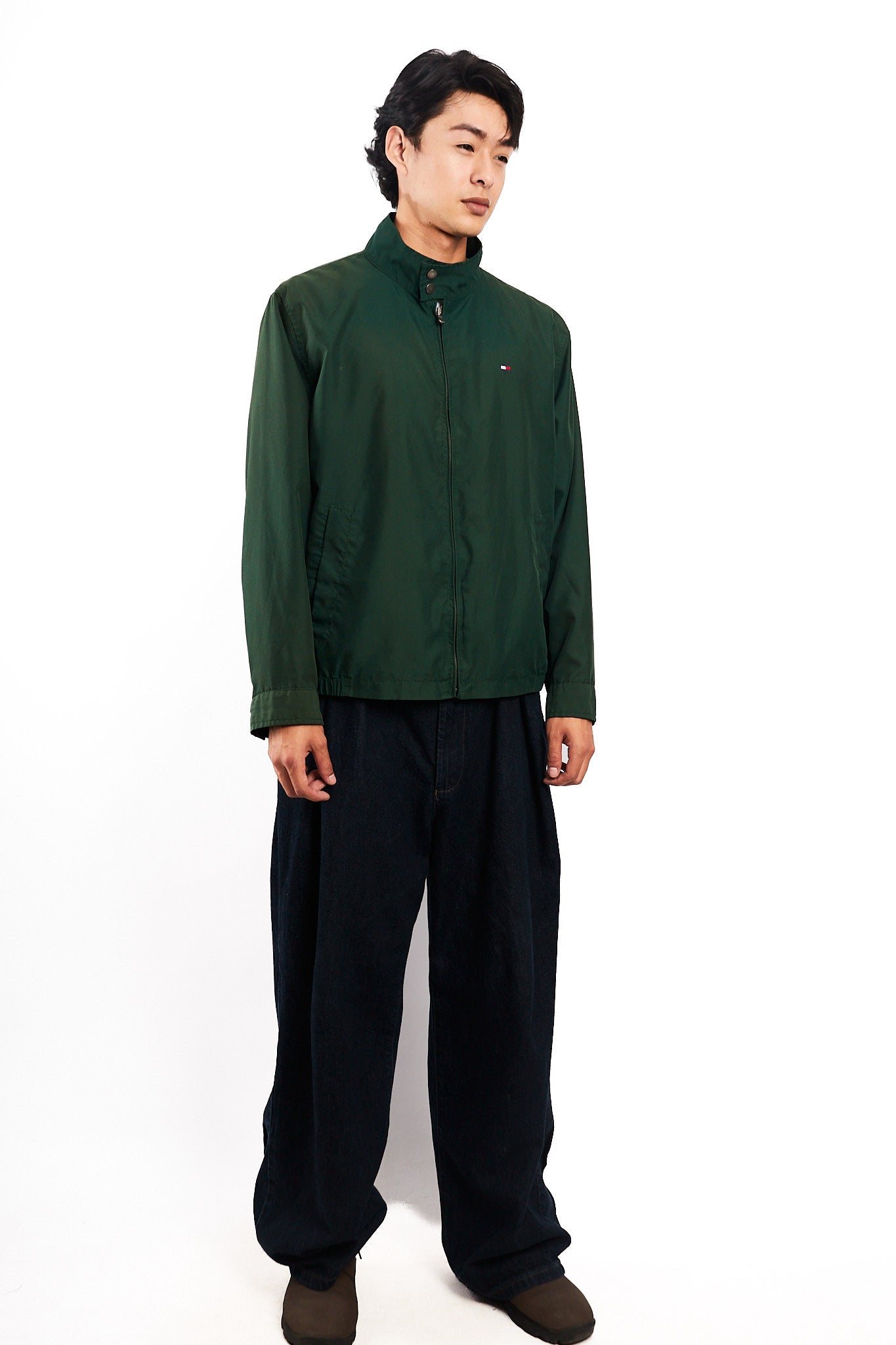 2000 Vintage Tommy Hilfiger Forest Green Bomber Jacket (M/L)