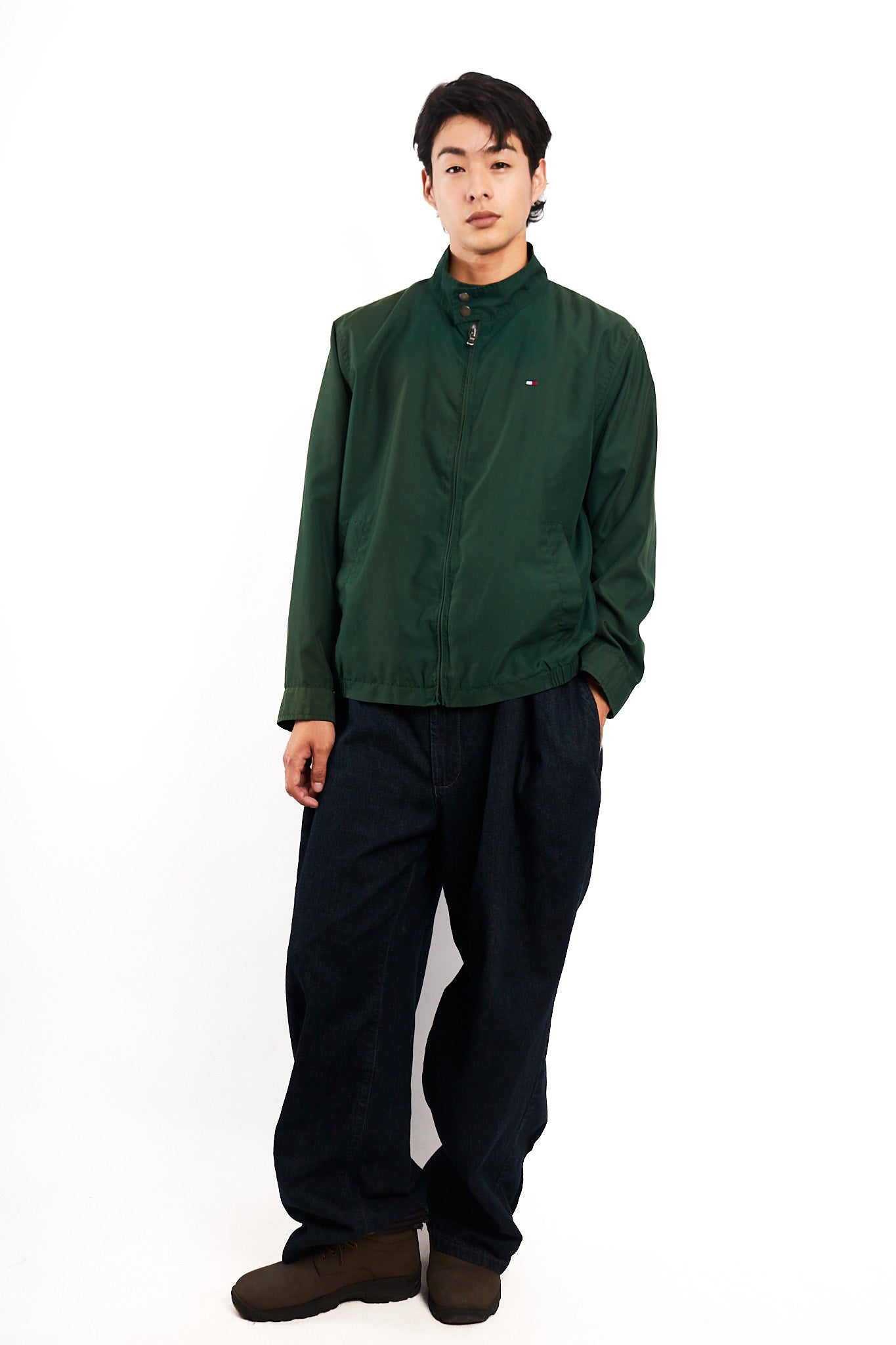 2000 Vintage Tommy Hilfiger Forest Green Bomber Jacket (M/L)