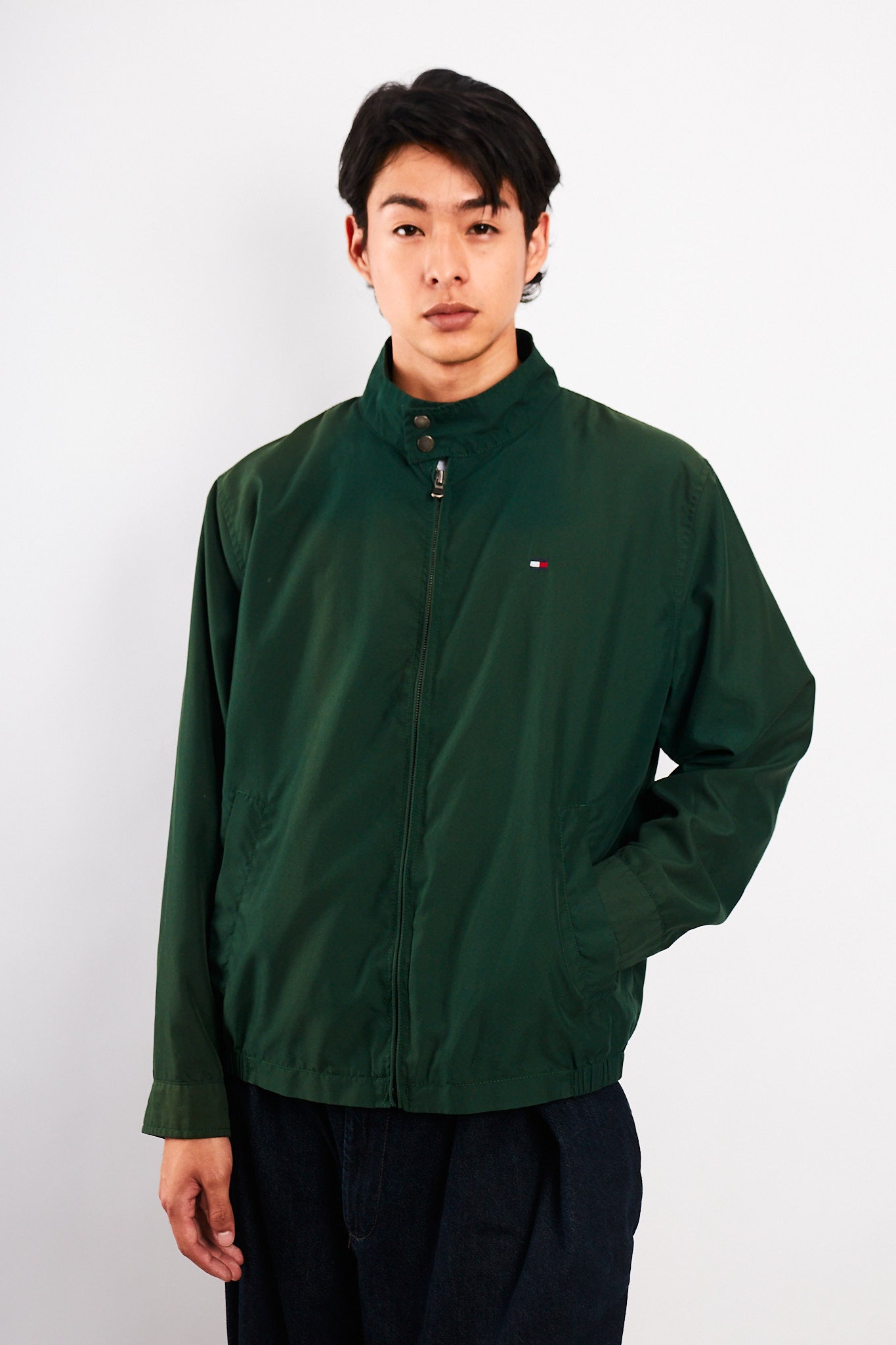 2000 Vintage Tommy Hilfiger Forest Green Bomber Jacket (M/L)