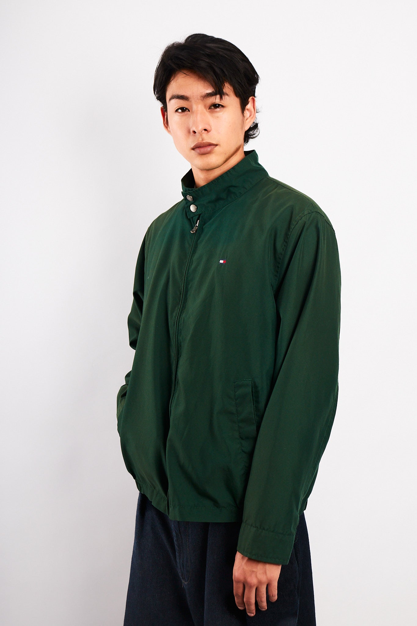 2000 Vintage Tommy Hilfiger Forest Green Bomber Jacket (M/L)