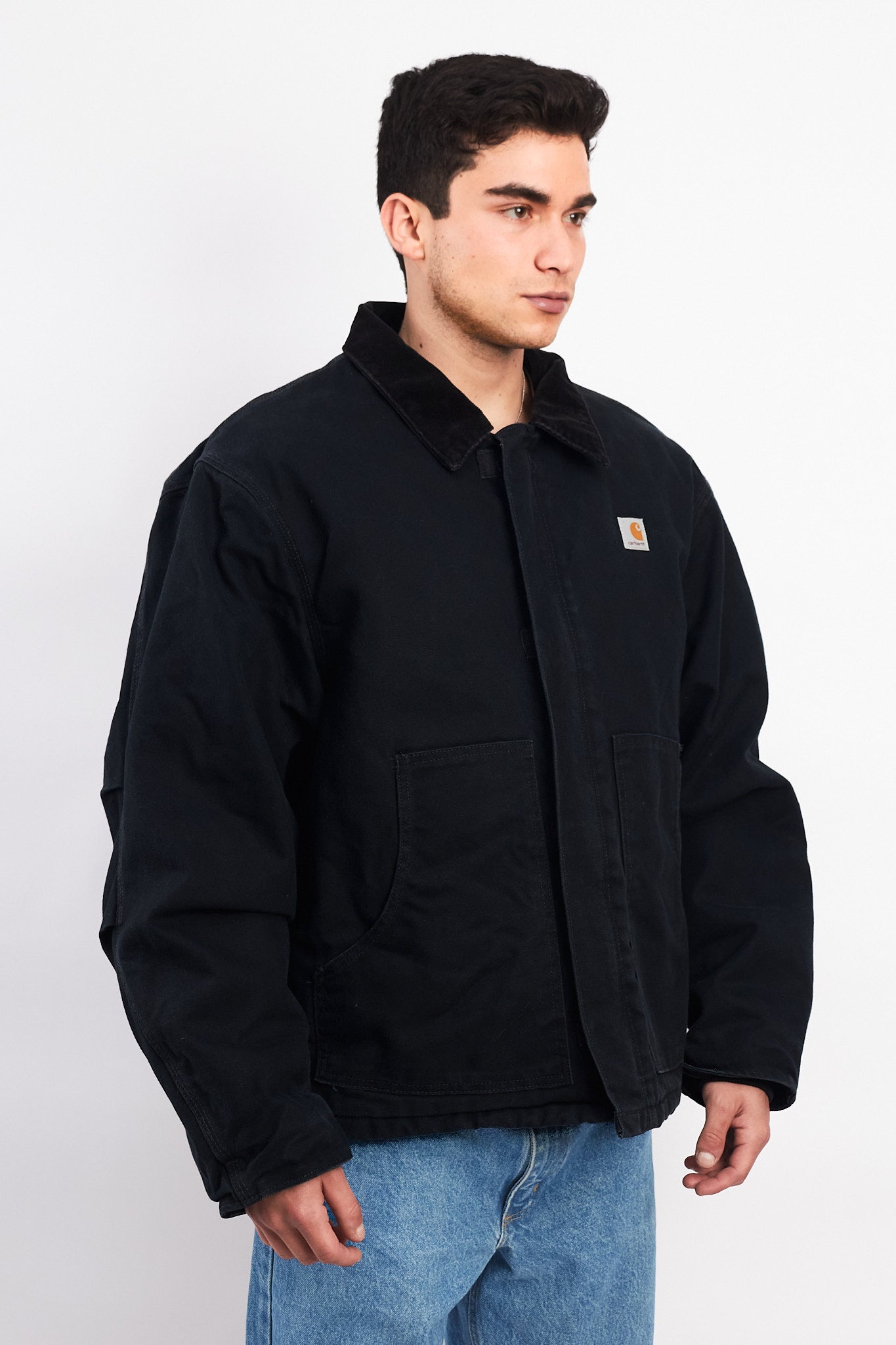 Vintage Carhartt Quilted Black Artic Jacket (L/XL)