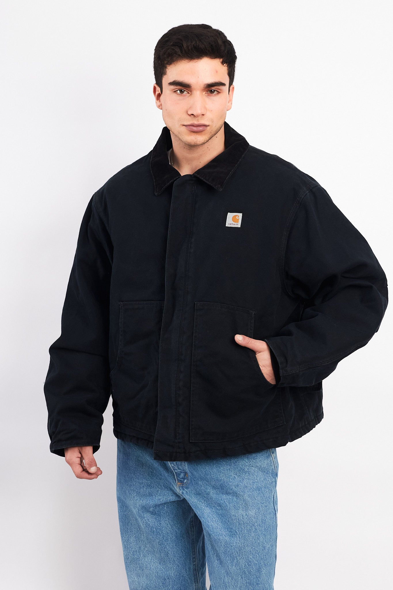 Vintage Carhartt Quilted Black Artic Jacket (L/XL)