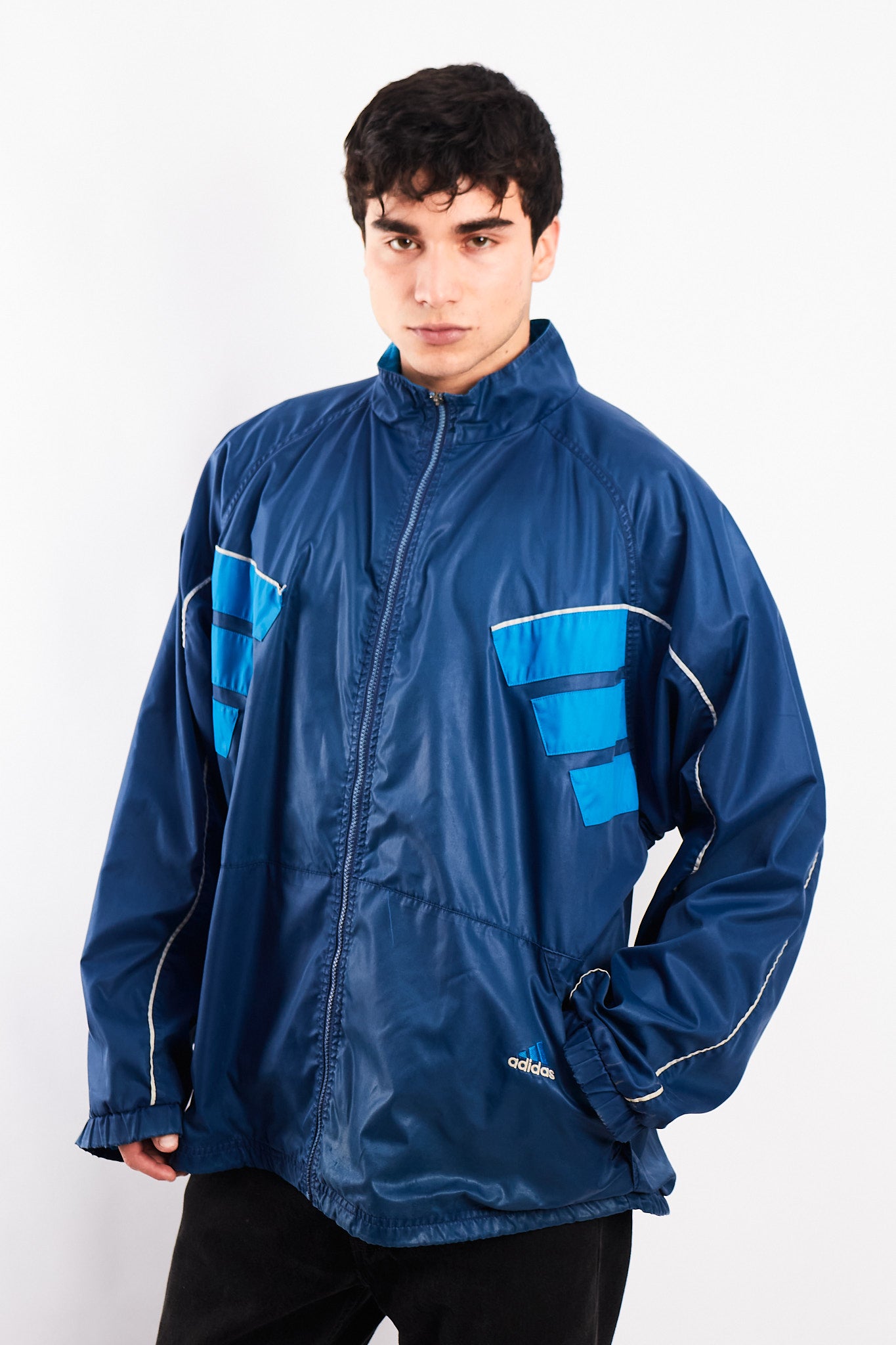 1990 Vintage Adidas Three Stripes Jacket (L/XL)