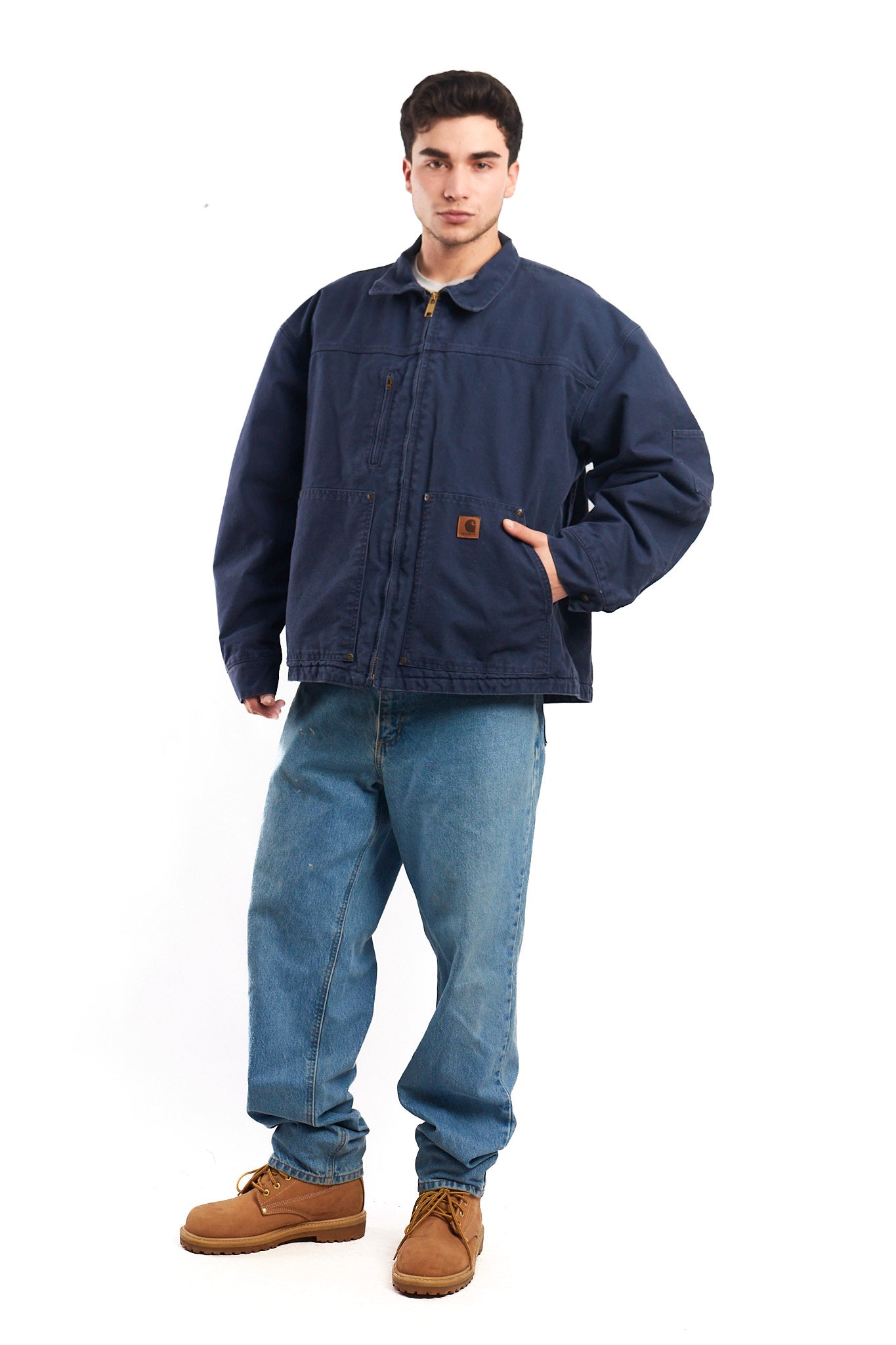 Vintage Carhartt Navy Workwear Jacket (L/XL)