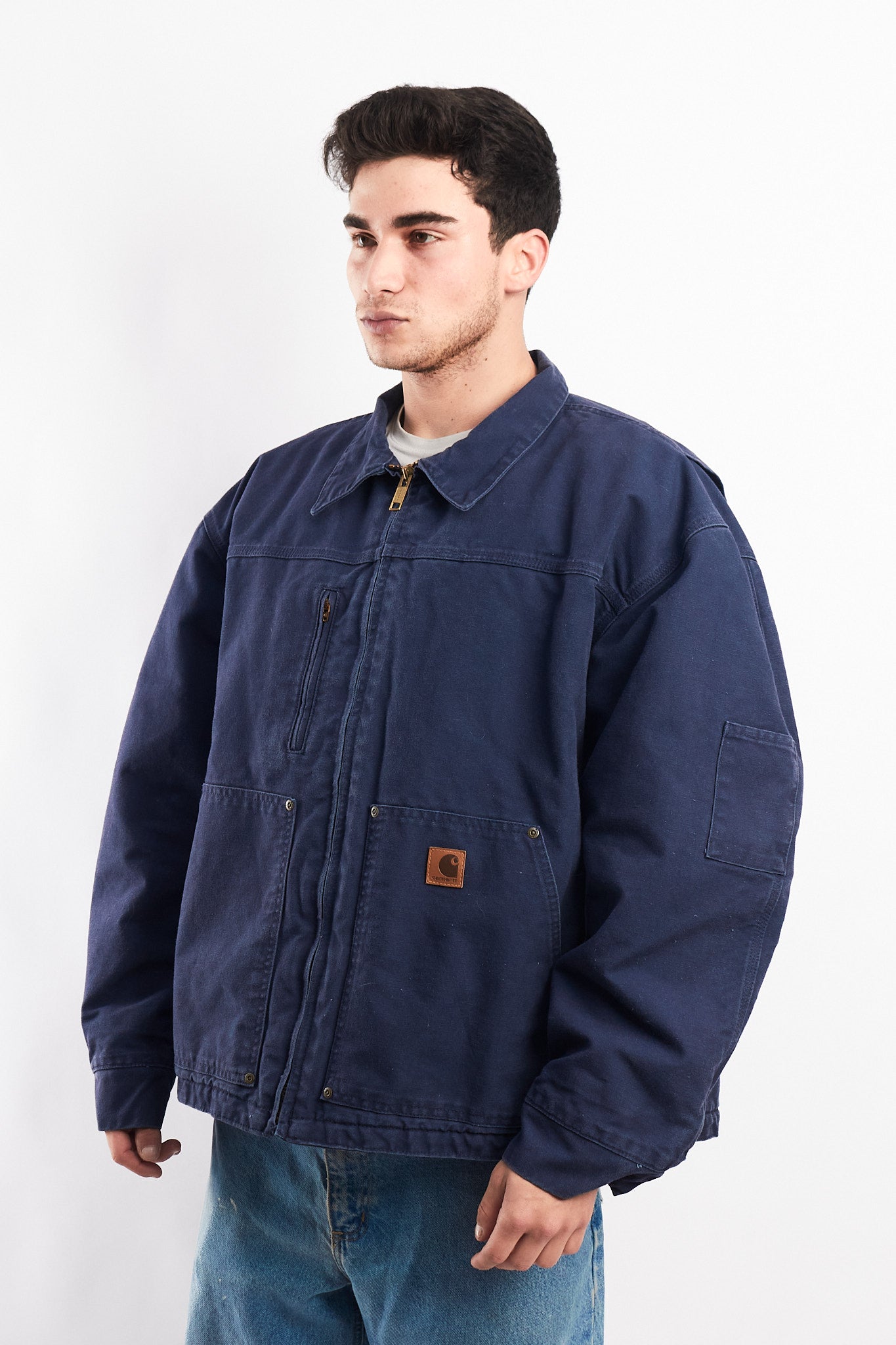 Vintage Carhartt Navy Workwear Jacket (L/XL)