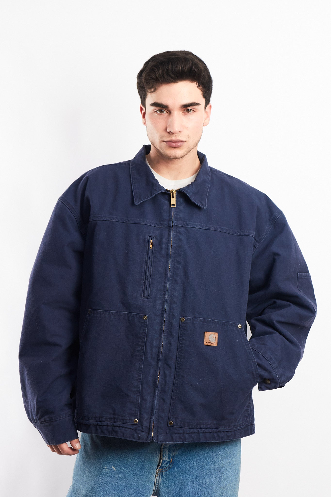 Vintage Carhartt Navy Workwear Jacket (L/XL)