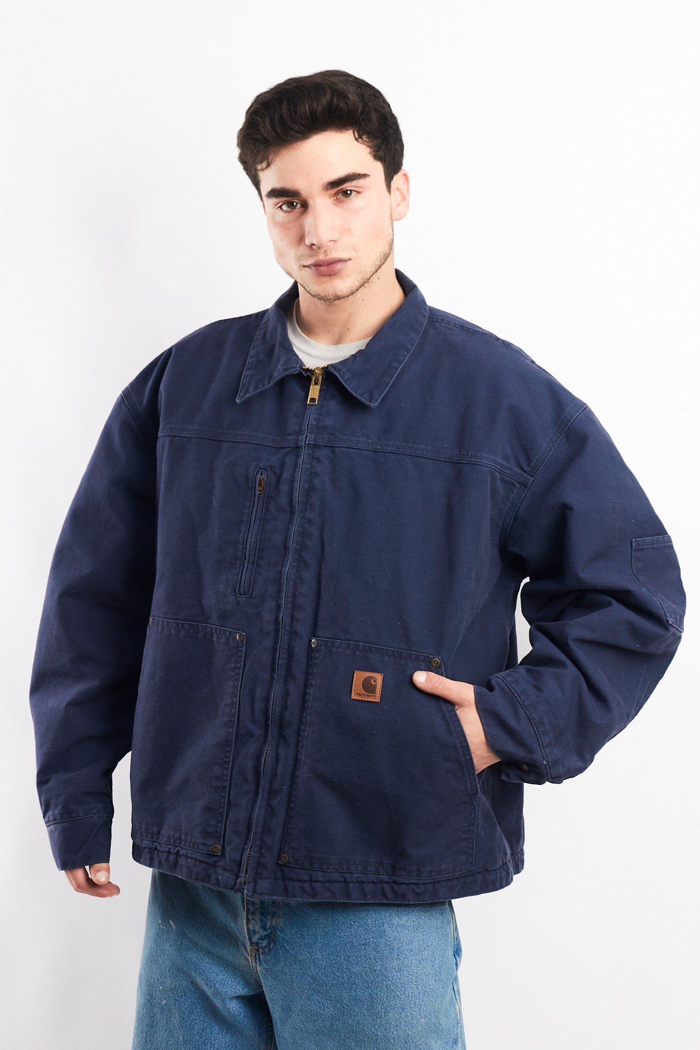 Vintage Carhartt Navy Workwear Jacket (L/XL)
