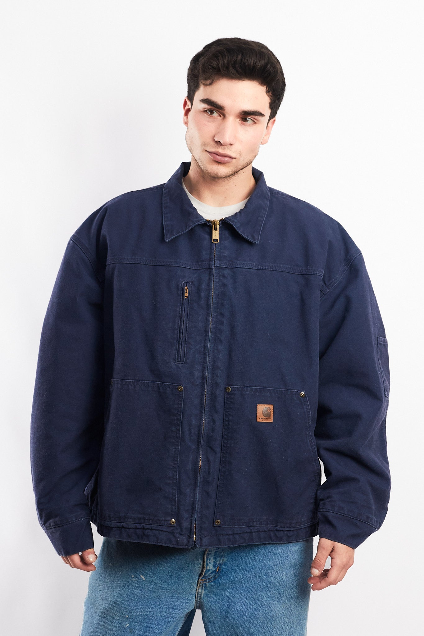 Vintage Carhartt Navy Workwear Jacket (L/XL)