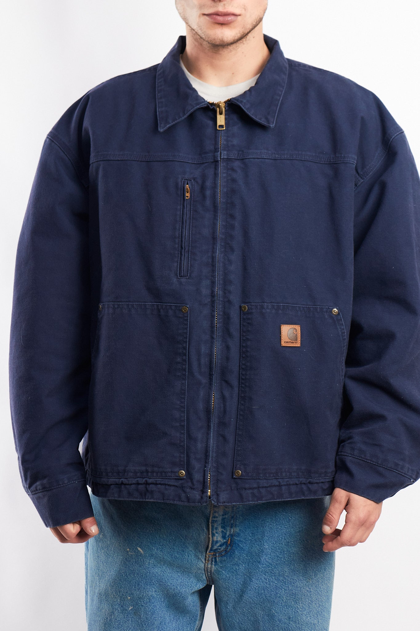 Vintage Carhartt Navy Workwear Jacket (L/XL)