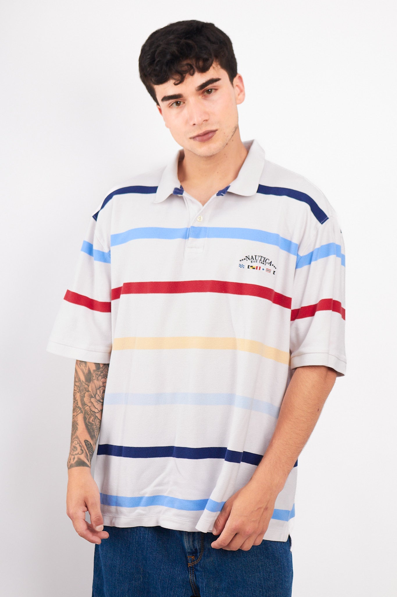 2000 Nautica Sailing Flag Polo Shirt (XL/XXL)