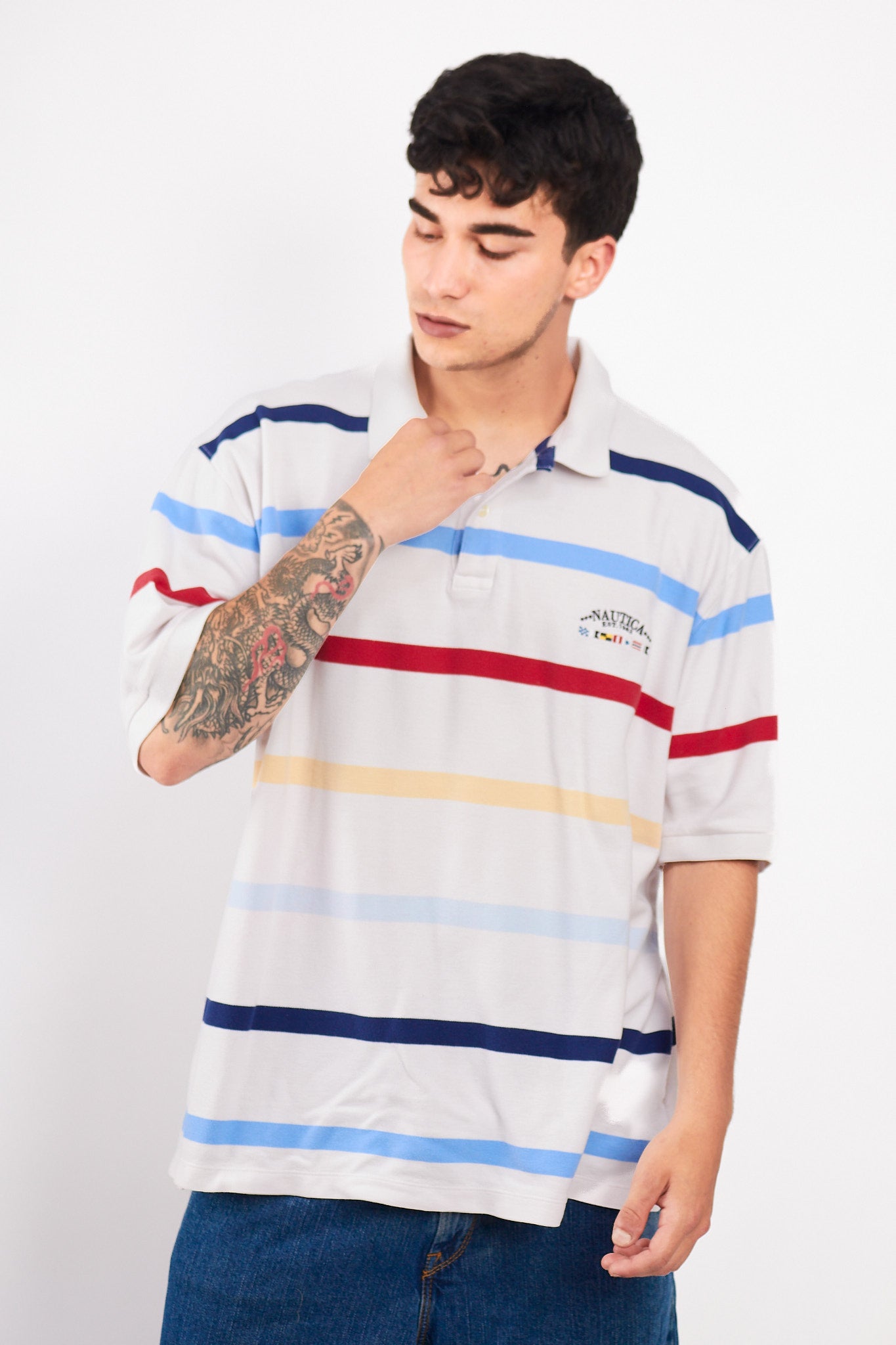 2000 Nautica Sailing Flag Polo Shirt (XL/XXL)