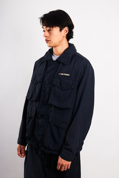 2000 Vintage Tommy Hilfiger Flag Collar Cargo Jacket (M)