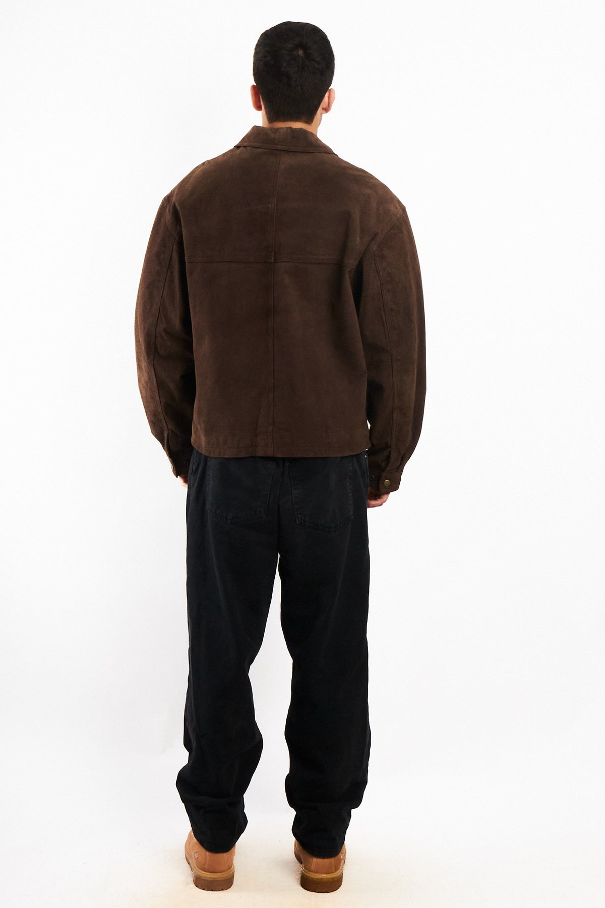 2000 Vintage Chocolate Suede Bomber Jacket (M)
