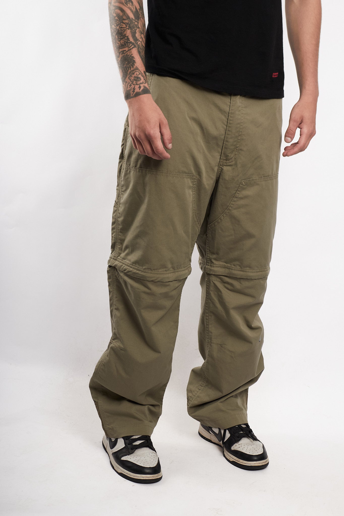 2000 Carhartt Olive Green Convertible Baggy Parachute (36/38)