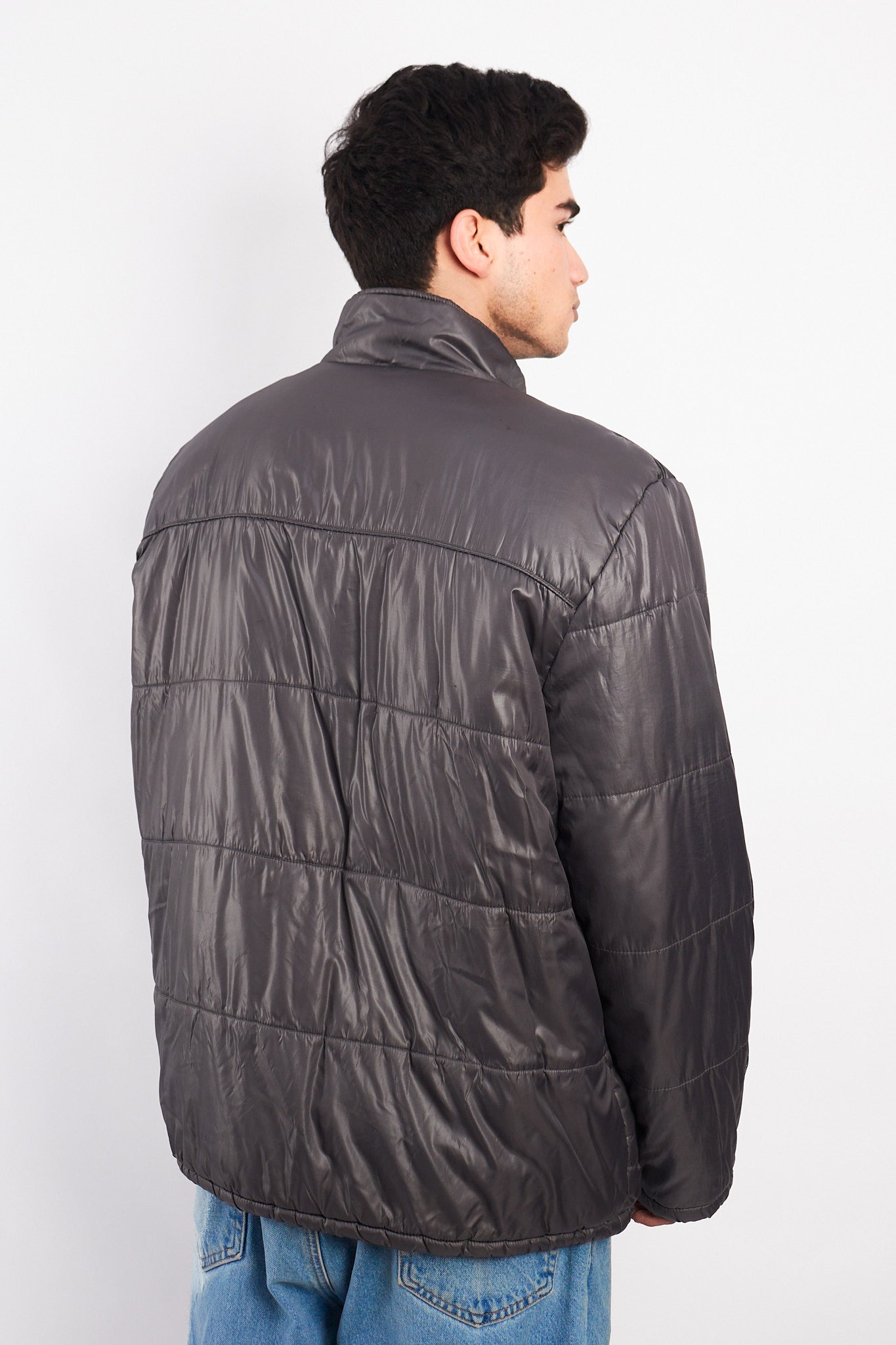 1990 Lacoste Graphite Puffer Jacket (L/XL)