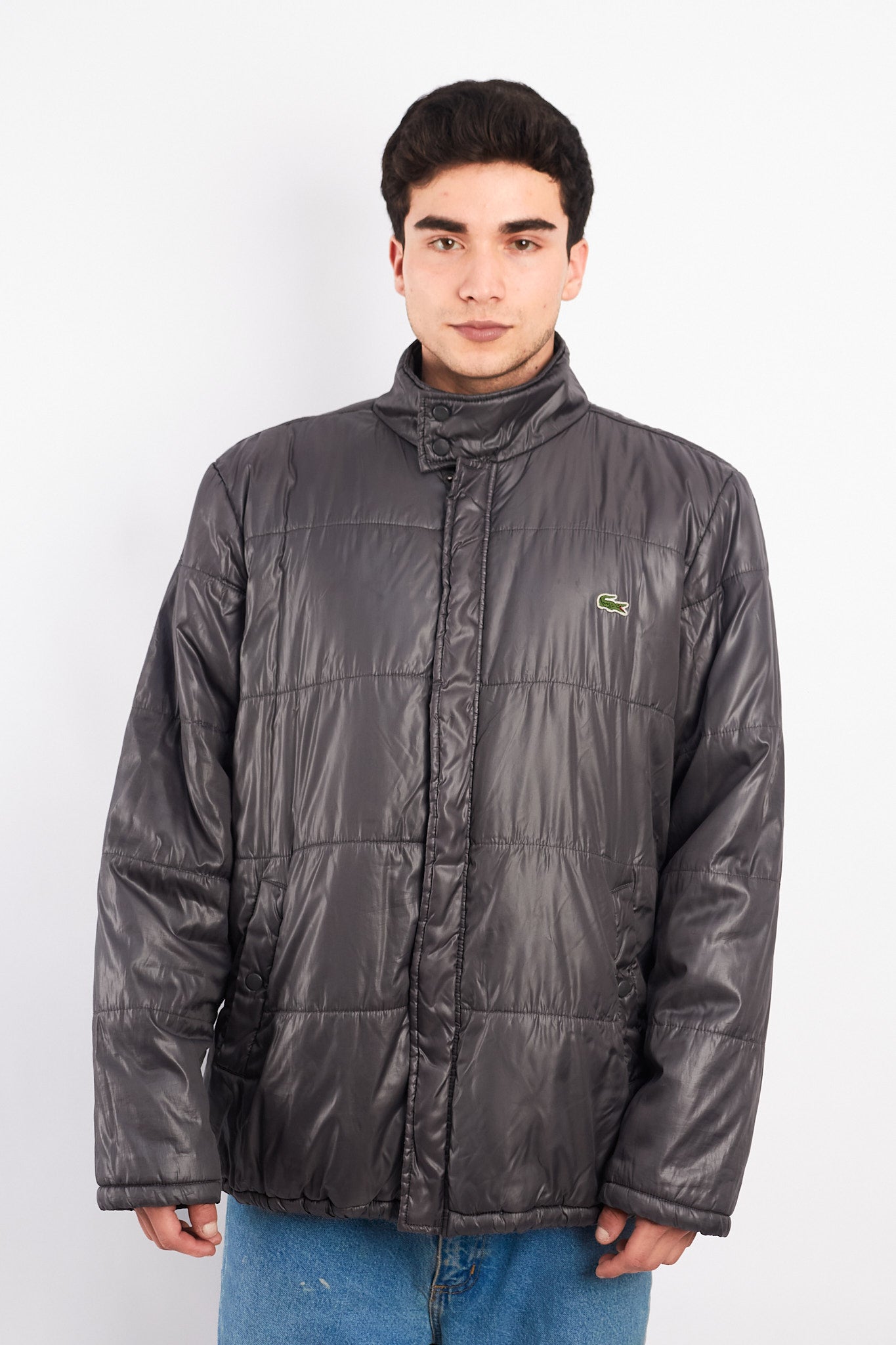 1990 Lacoste Graphite Puffer Jacket (L/XL)