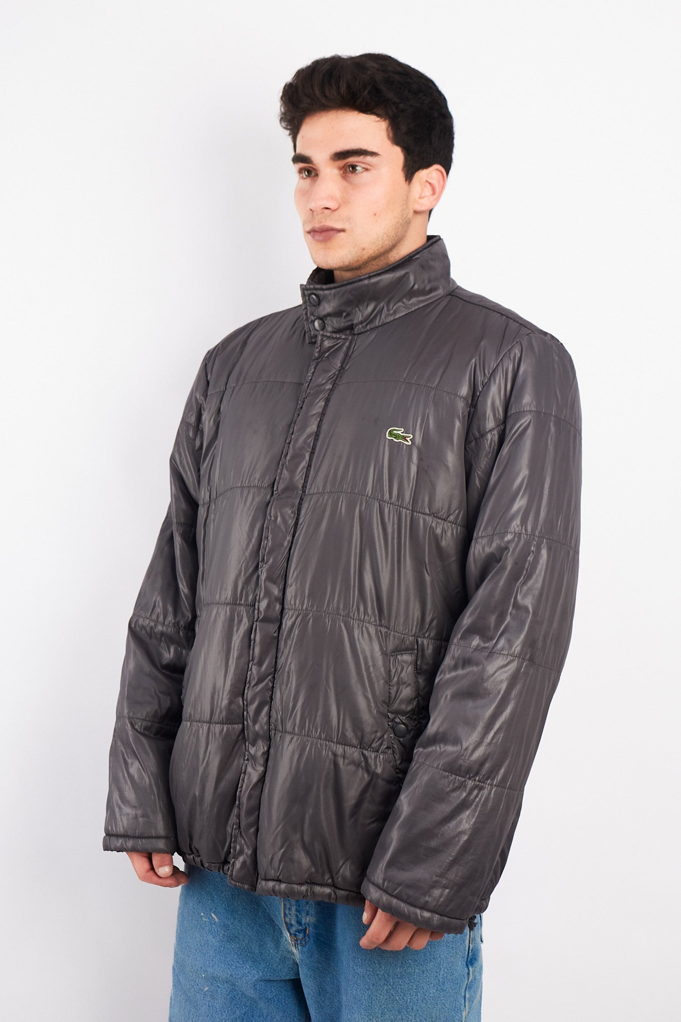 1990 Lacoste Graphite Puffer Jacket (L/XL)