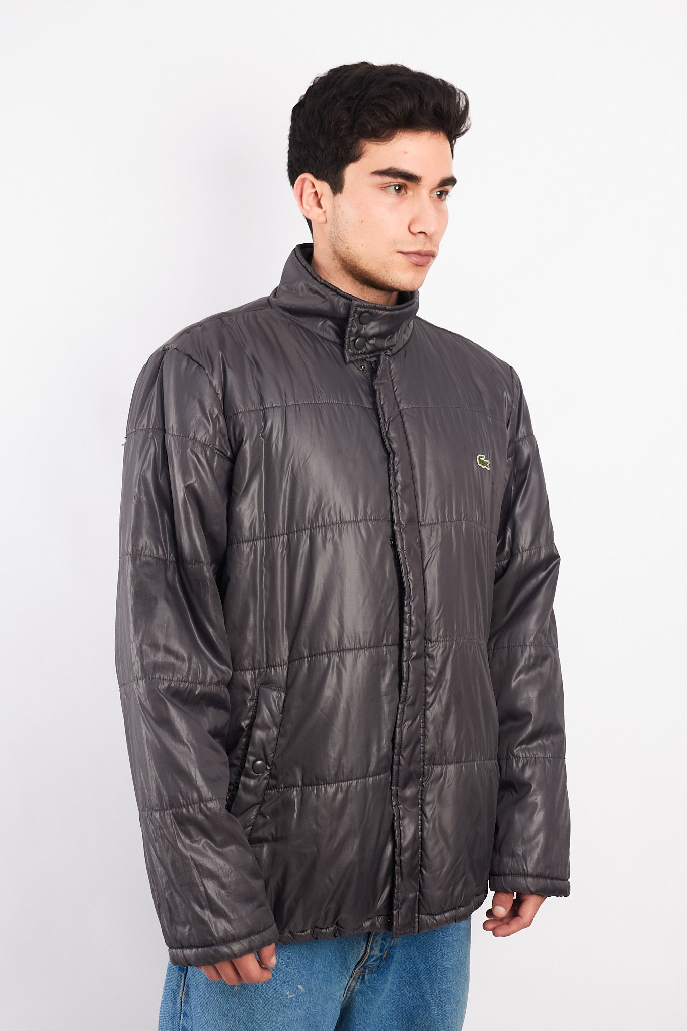 1990 Lacoste Graphite Puffer Jacket (L/XL)