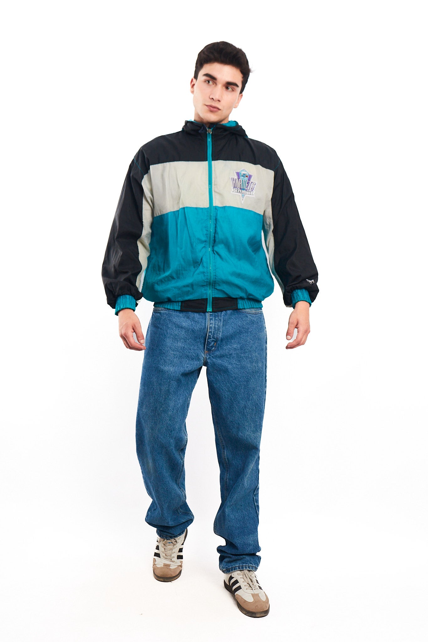 1990 Vintage Logo 7 NBA Charlotte Hornets Jacket (S/M)